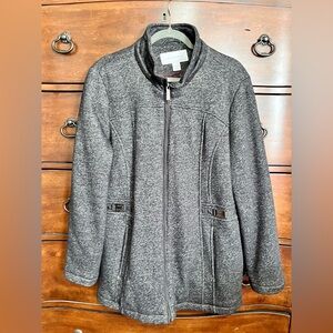 Liz Claiborne Gray Tweed Jacket